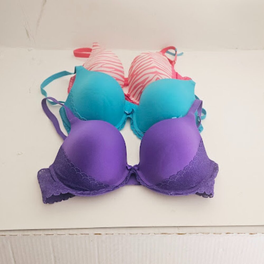Lot of 3 BP Underwire Bras Push Up Women’s  Size 34D